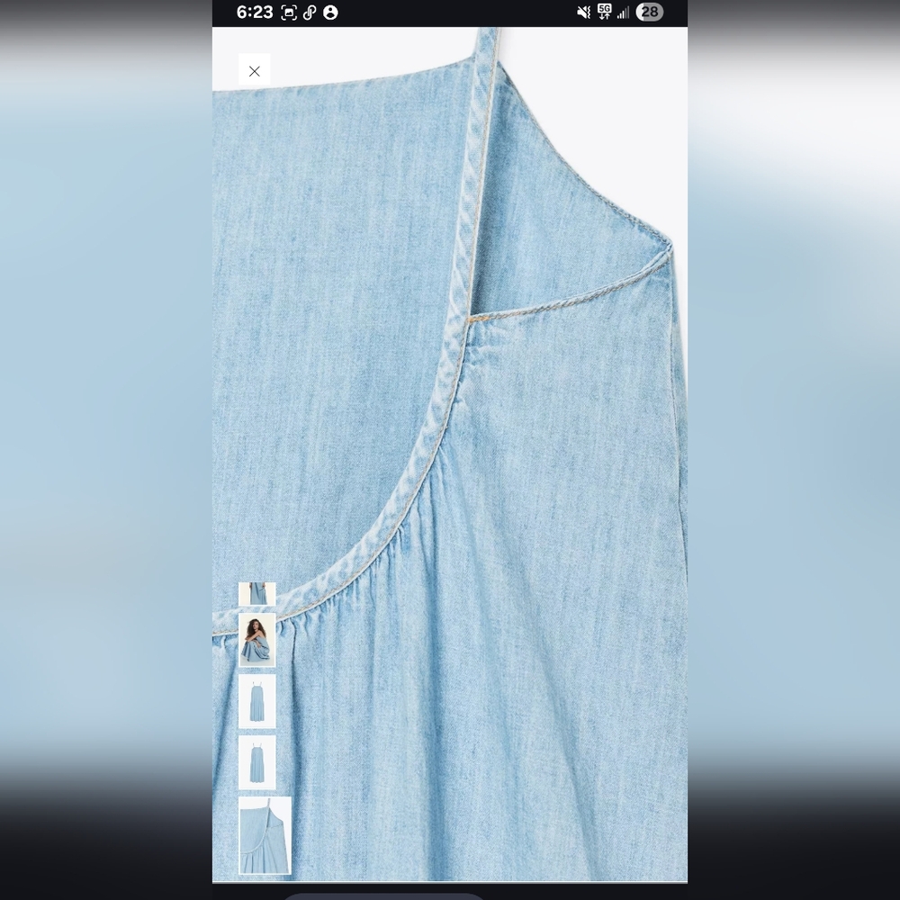 Zara Light Blue Sleeveless Maxi Dress - Picture 5 of 7